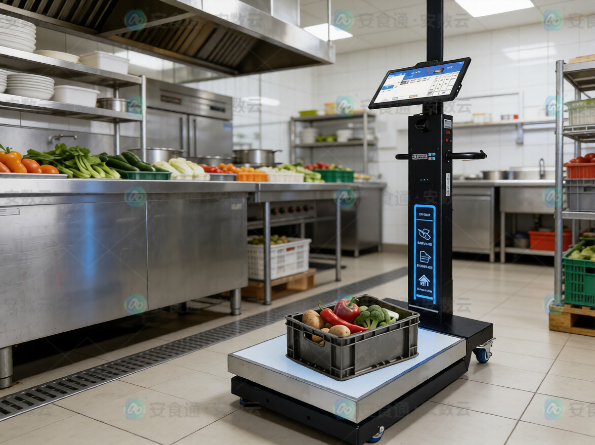 食材验收数字化怎么破？安食通WL-TCS-300智能收货秤：拍照自动记账，溯源有据可查