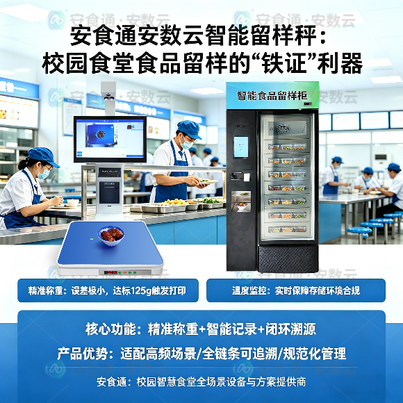 安食通安数云智能留样秤：校园食堂食品留样的“铁证”利器-智慧溯源