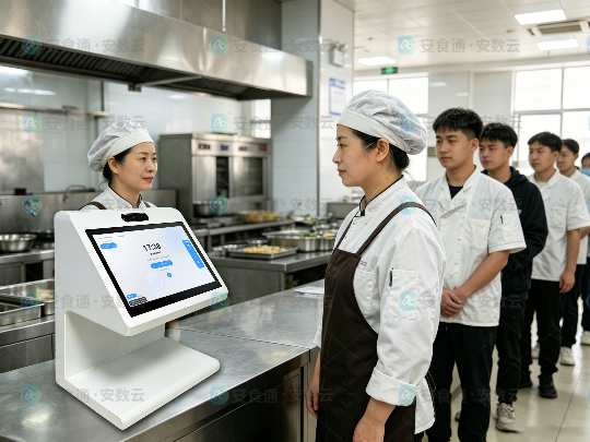 校园食堂晨检造假、效率低？安食通智能晨检仪一键记录，筑牢食安第一道防线-智慧溯源